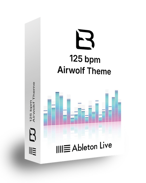 Ableton Live software package with a white box on a black background, featuring the brand logo and text.
