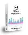 Ableton Live software package box for Progressive House music with BPM details
