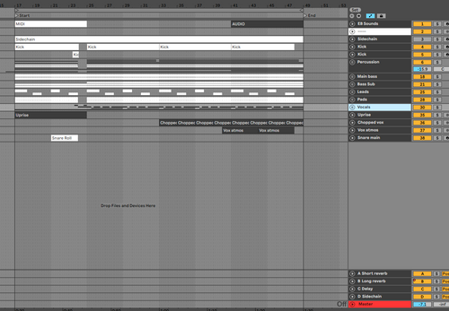 128 bpm Progressive House Ableton template screenshot
