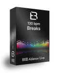 Ableton Live 130 bpm Breaks product packaging on a white background