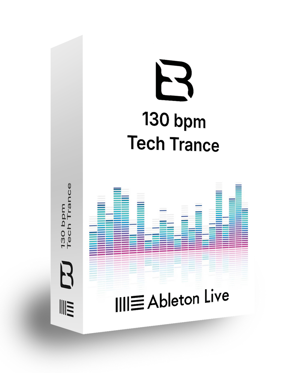 Ableton Live software package for tech trance music with BPM indicator on a white background
