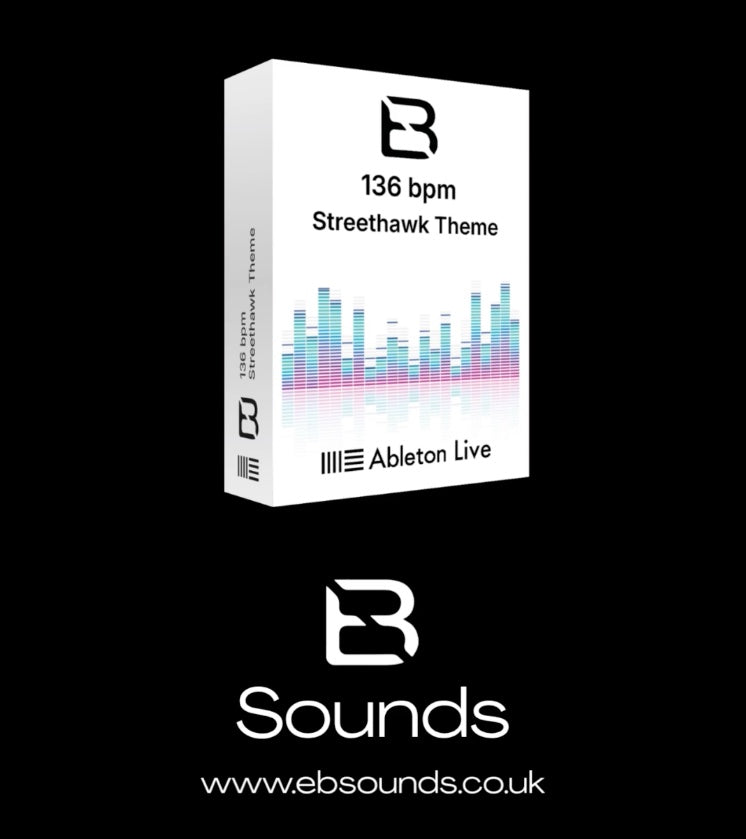 Ableton Live software package with a white box on a black background, featuring the brand logo and text.