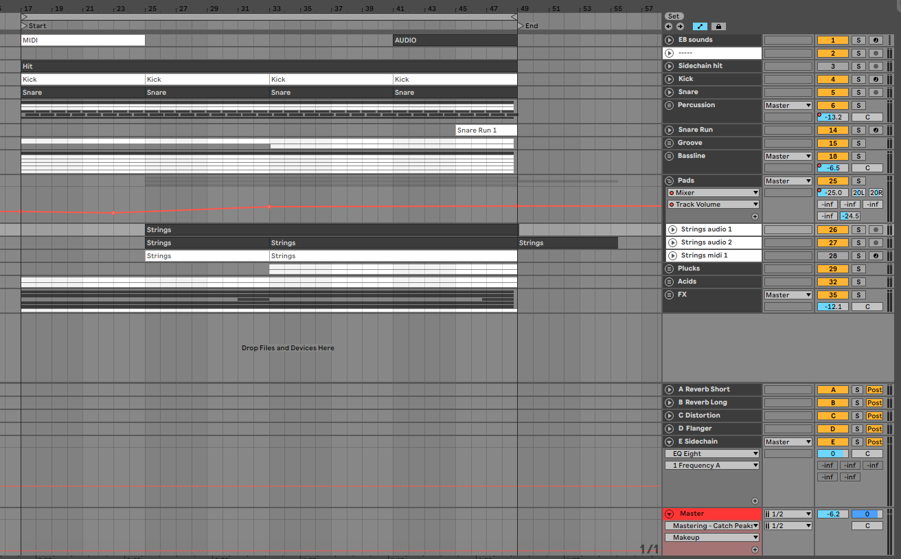 136 bpm Hard Trance for Sylenth and Ableton template screenshot
