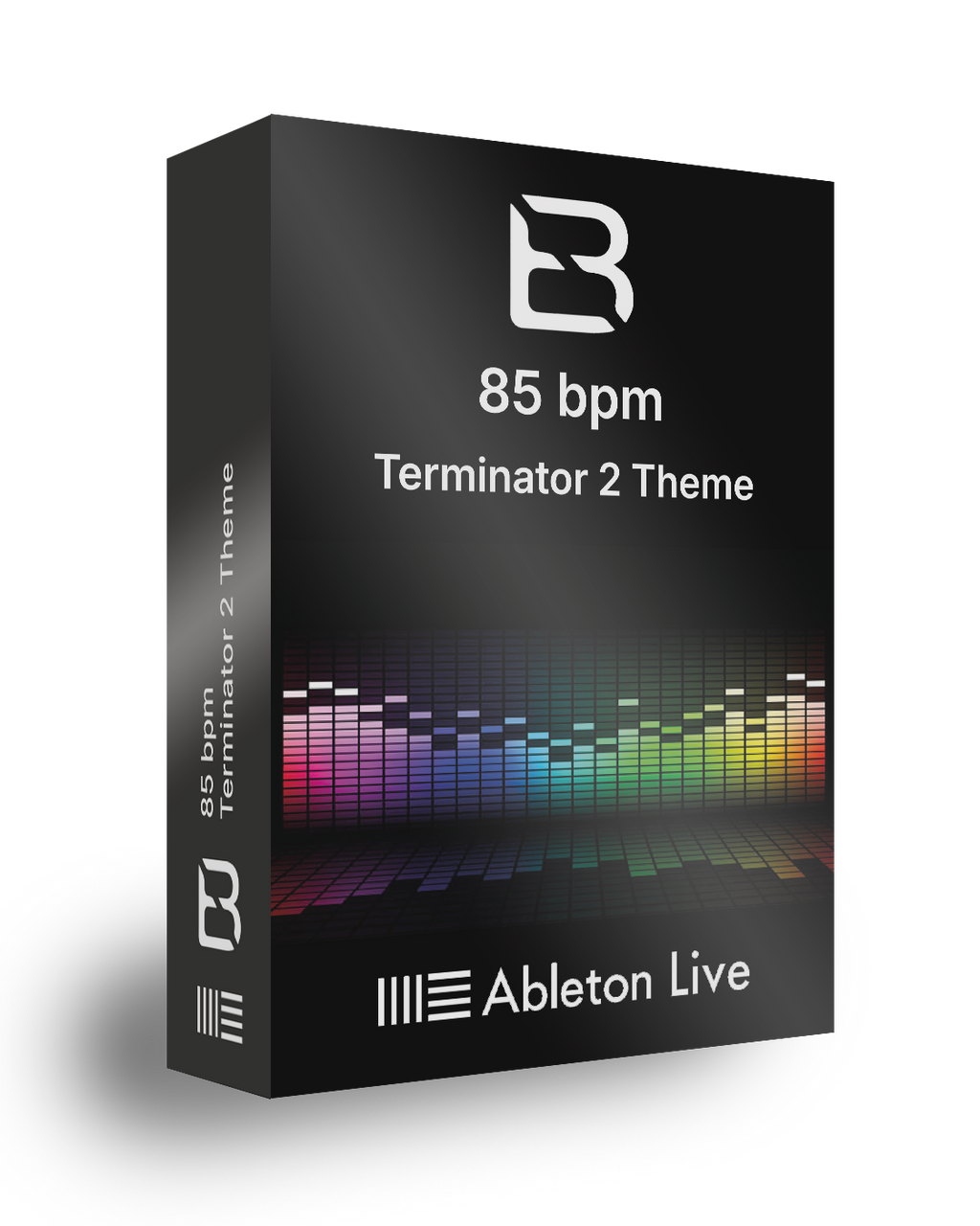 Ableton Live software package with '85 bpm Terminator 2 Theme' on a black background