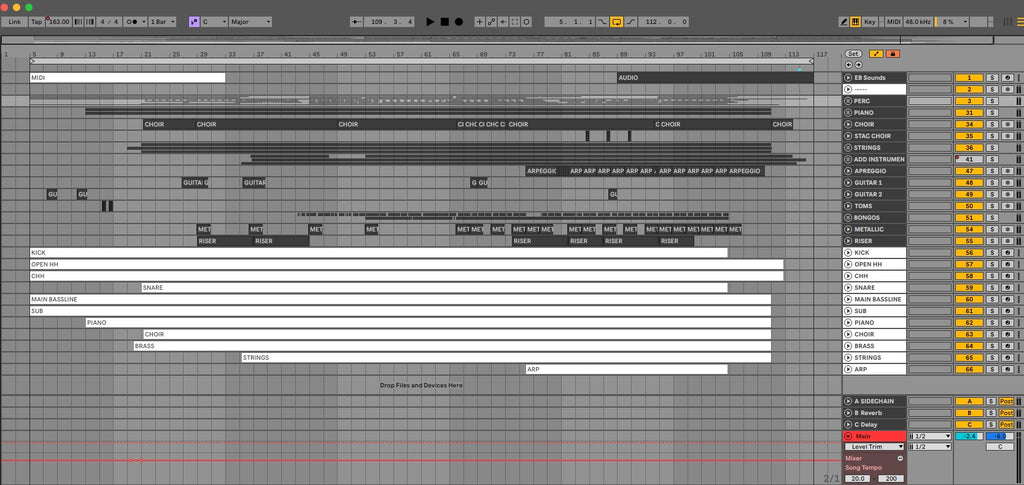 Ableton screenshot of Rocky 4 training montage with timeline and track details
